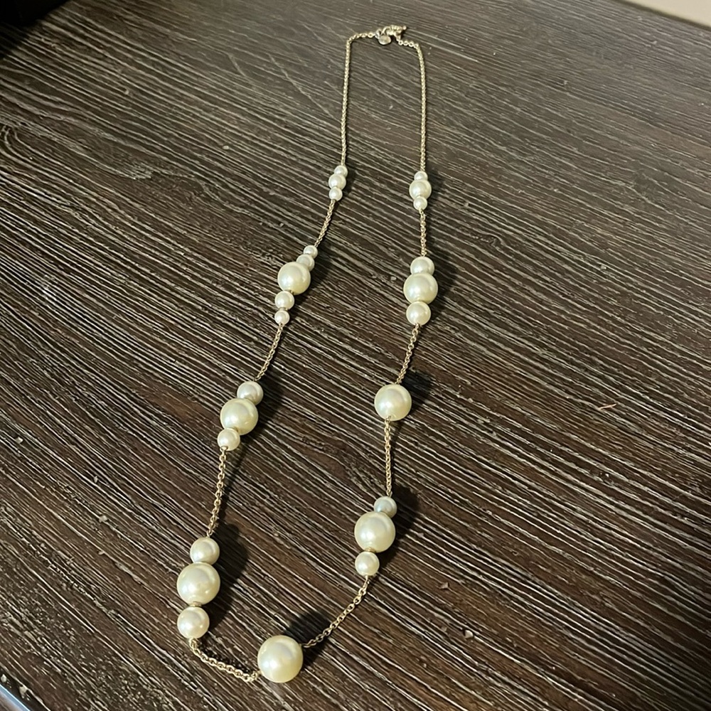 Pear necklace gold